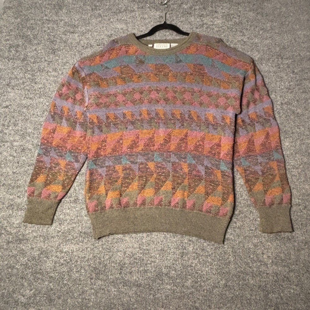 Vintage Gianfranco Ruffini‎ Geometric Aztec Knit Sweater Mens Medium